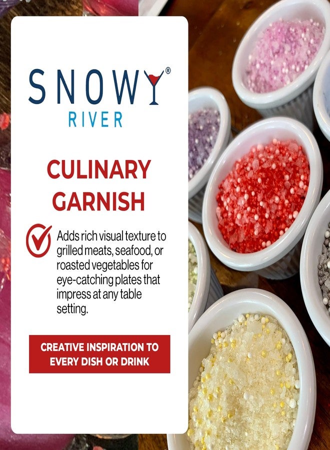 Snowy River Margarita Salt Flakes - Red Party (1x3oz Tin); Naturally Colored Premium Cocktail Rimming Salt; Margarita Rimming; Culinary & Dessert Decorating - Image 5